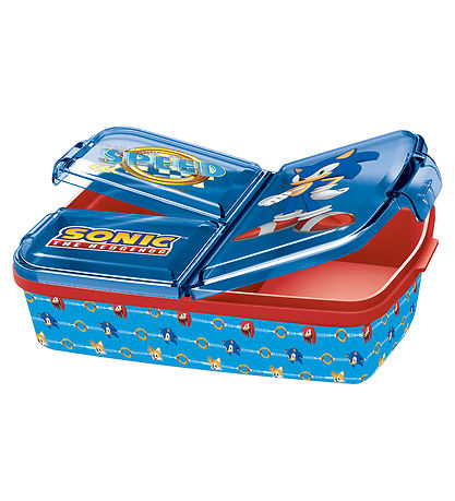 Sonic Lunchbox w. 3 Rooms - 18x13 cm - Sonic Sonic Lunchbox w. 3 Rooms - 18x13 cm - Sonic