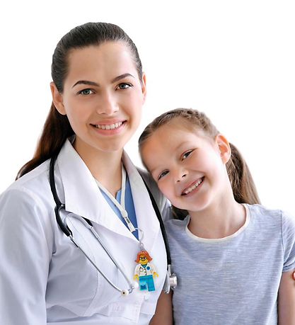 LEGO® Nøglering m. Lommelygte - LEGO® Female Doctor