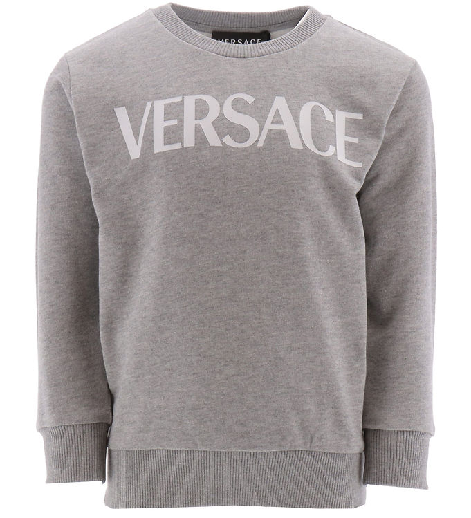 Versace Sweatshirt - Gråmeleret m. Hvid