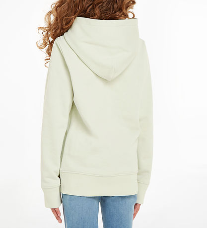 Calvin Klein Hættetrøje - Monogram Repeat - Canary Green m. Prin