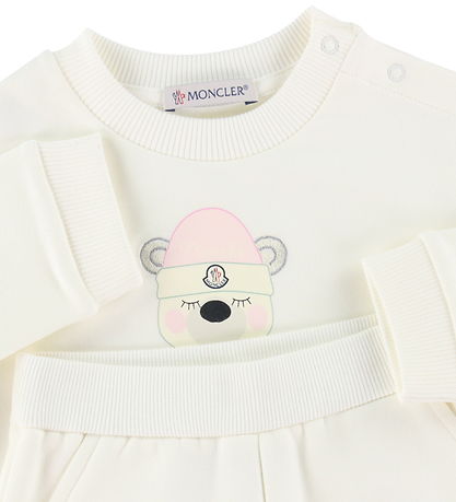 Moncler Sweatsæt - Off White m. Print Moncler Sweatsæt - Off White m. Print