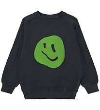 Molo Sweatshirt - Mar - Sort m. Frotté Molo Sweatshirt - Mar - Sort m. Frotté