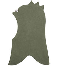 Racing Kids Elefanthue - Uld/Bomuld - 2-lags - Dark Seagrass m.  Racing Kids Elefanthue - Uld/Bomuld - 2-lags - Dark Seagrass m.