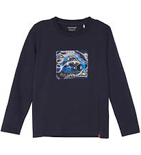 Minymo Bluse - Parisian Night m. Billede Minymo Bluse - Parisian Night m. Billede