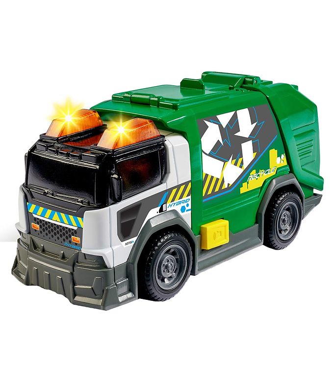 Dickie Toys City Cleaner Legetøjsskraldebil med Lys og Lyd - 15cm, 3+år