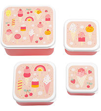 A Little Lovely Company Madkassesæt - 4 stk - Iceream A Little Lovely Company Madkassesæt - 4 stk - Iceream