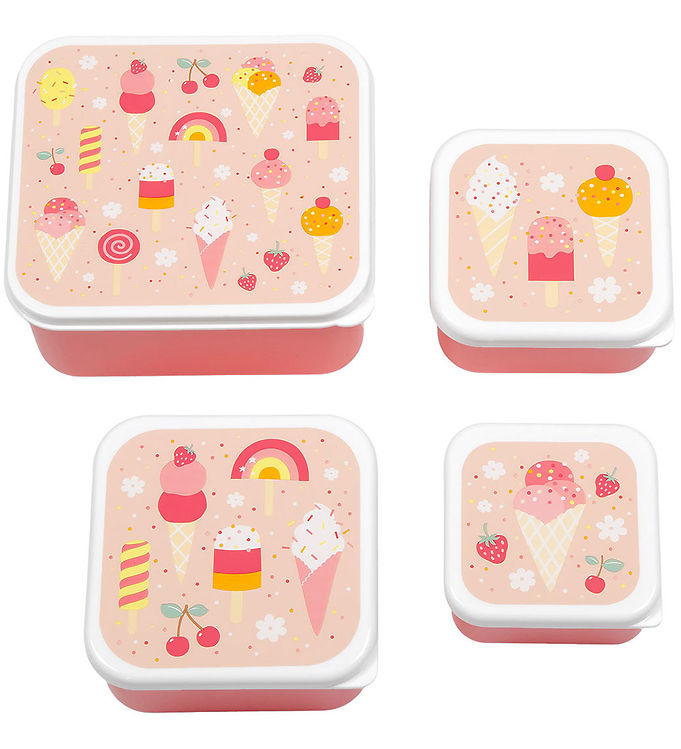 A Little Lovely Company Madkassesæt - 4 stk - Iceream