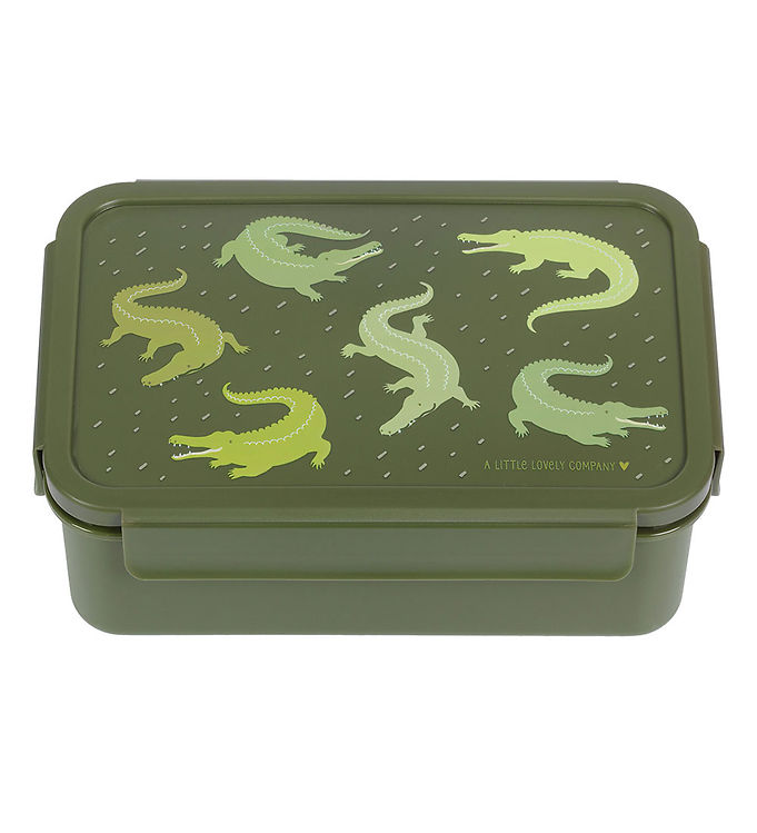 A Little Lovely Company Madkasse - Bento - Crocodiles billede