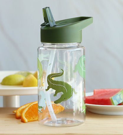 A Little Lovely Company Drikkedunk m. Sugerør - 450 ml - Crocodi
