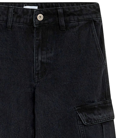 Grunt Jeans - Worki Low Waist Cargo - Sort