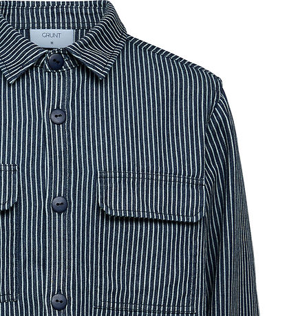 Grunt Skjorte - Dalmin - Navy/Hvidstribet Grunt Skjorte - Dalmin - Navy/Hvidstribet