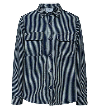 Grunt Skjorte - Dalmin - Navy/Hvidstribet Grunt Skjorte - Dalmin - Navy/Hvidstribet