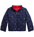 Polo Ralph Lauren Dynejakke - Vendbar - Rød/Navy m. Logoer Polo Ralph Lauren Dynejakke - Vendbar - Rød/Navy m. Logoer