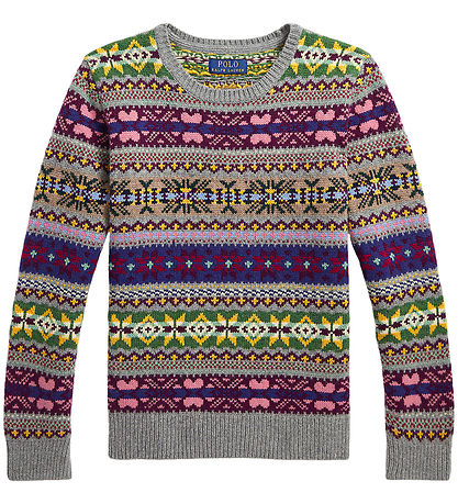 Polo Ralph Lauren Bluse - Uld - Multifarvet m. Mønster Polo Ralph Lauren Bluse - Uld - Multifarvet m. Mønster