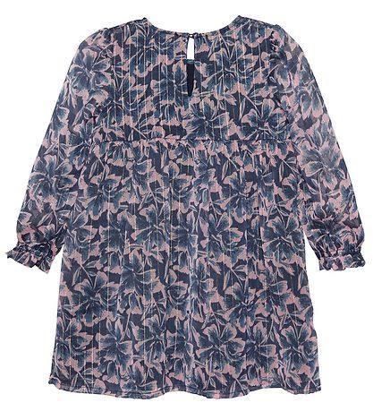 Creamie Kjole - Big Flower - Indigo Blue