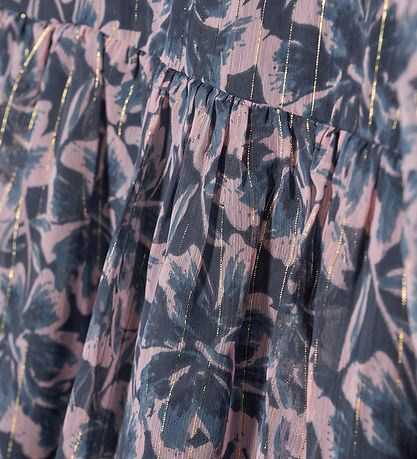 Creamie Kjole - Big Flower - Indigo Blue Creamie Kjole - Big Flower - Indigo Blue