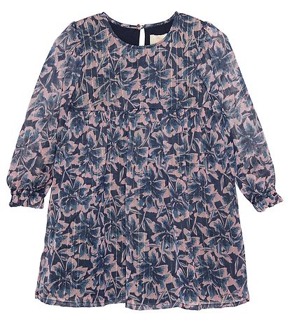 Creamie Kjole - Big Flower - Indigo Blue Creamie Kjole - Big Flower - Indigo Blue