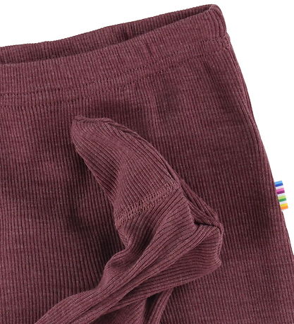 Joha Leggings - Rib - Uld/Silke - Bordeaux Joha Leggings - Rib - Uld/Silke - Bordeaux