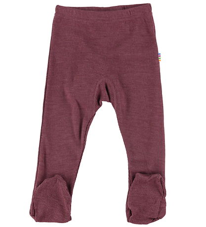 Joha Leggings - Rib - Uld/Silke - Bordeaux Joha Leggings - Rib - Uld/Silke - Bordeaux