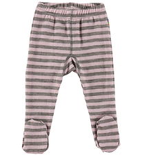 Joha Leggings - Uld - Rosa/Grå Joha Leggings - Uld - Rosa/Grå