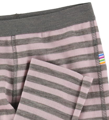 Joha Leggings - Uld - Rosa/Grå