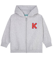 Kenzo Cardigan - Gråmeleret m. Orange Kenzo Cardigan - Gråmeleret m. Orange