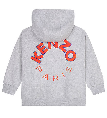 Kenzo Cardigan - Gråmeleret m. Orange