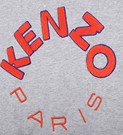 Kenzo Cardigan - Gråmeleret m. Orange
