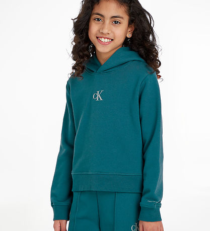 Calvin Klein Hættetrøje - Logo Boxy - Atlantic Deep Calvin Klein Hættetrøje - Logo Boxy - Atlantic Deep