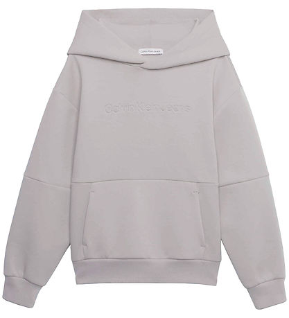 Calvin Klein Hættetrøje - Spacer Debossed Logo - Porpoise Calvin Klein Hættetrøje - Spacer Debossed Logo - Porpoise