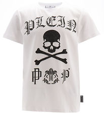 Philipp Plein T-shirt - Hvid m. Sort/Similisten Philipp Plein T-shirt - Hvid m. Sort/Similisten