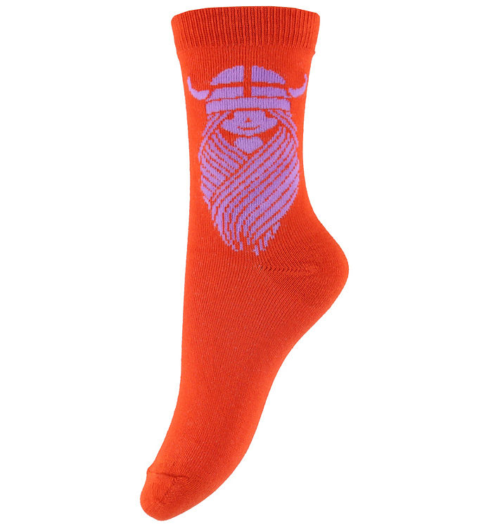 Danefæ Strømper - DaneDanmark - Bright Red Freja