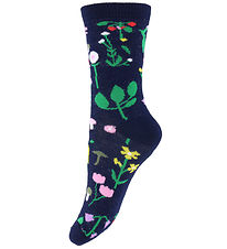 Danefæ Socks - DaneDenmark - Navy Botanical