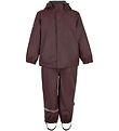 Mikk-Line Regntøj m. Fleece - PU - Huckleberry