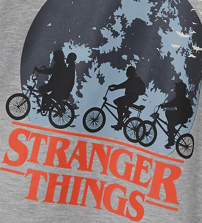 Name It Hættetrøje - NkmArt - Stranger Things - Grey Melange Name It Hættetrøje - NkmArt - Stranger Things - Grey Melange