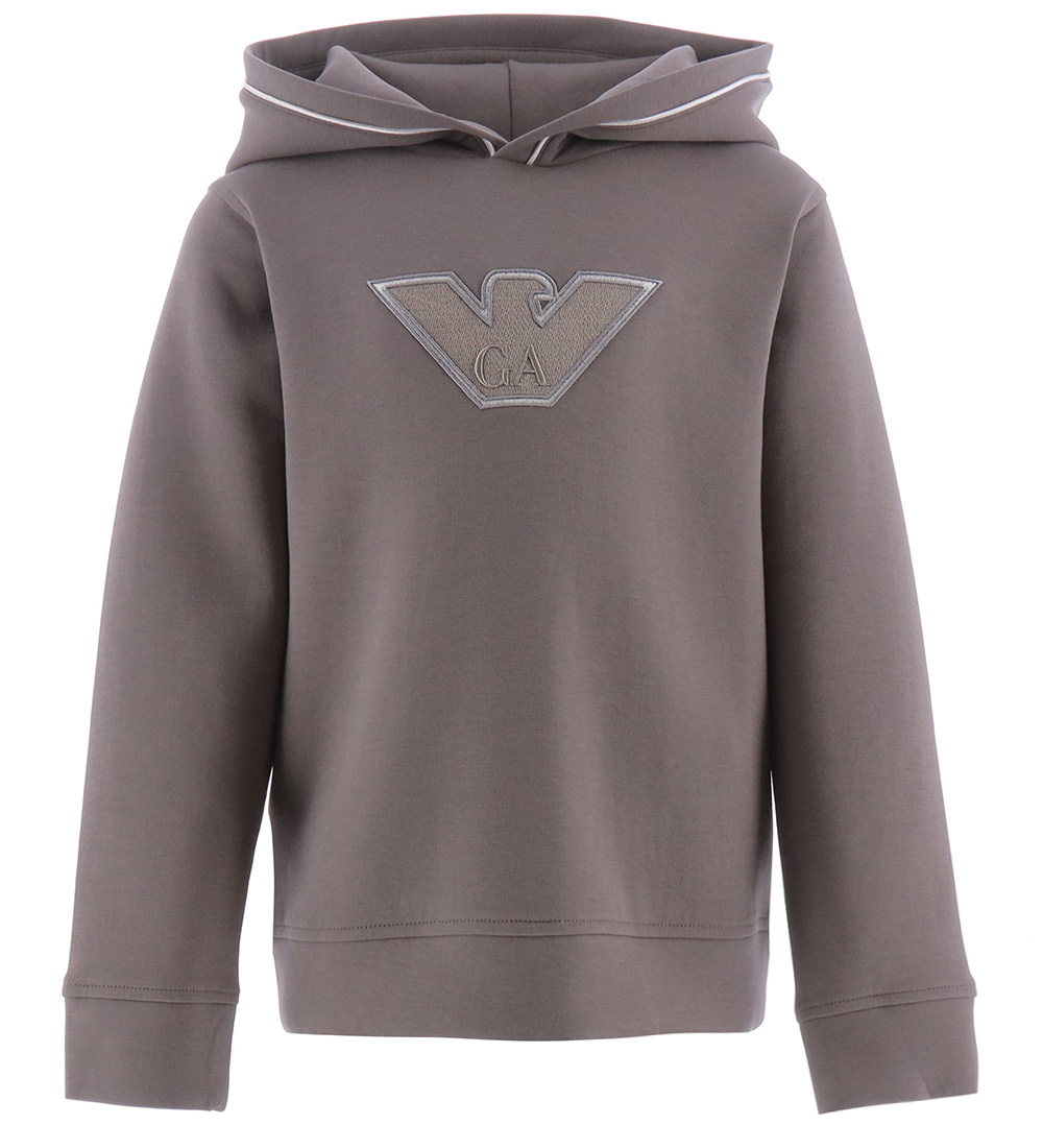 Emporio Armani Kapuzenpullover - Schlamm m. Logo - Emporio Armani - 8 Jahre (128) - Kapuzenpullover