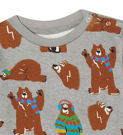 Stella McCartney Kids Sweatshirt - Gråmeleret m. Bjørne