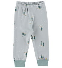 Joha Leggings - Uld/Bomuld - Dusty Grøn m. Gæs Joha Leggings - Uld/Bomuld - Dusty Grøn m. Gæs