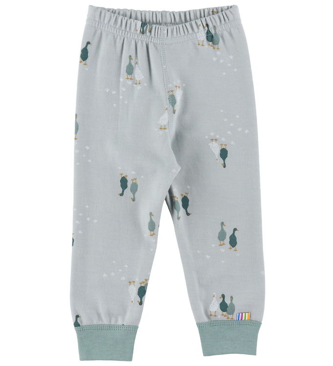 Joha Leggings - Uld/Bomuld - Dusty Grøn m. Gæs
