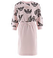 Emporio Armani Sweatkjole - Rosa/Sort m. Logoer Emporio Armani Sweatkjole - Rosa/Sort m. Logoer