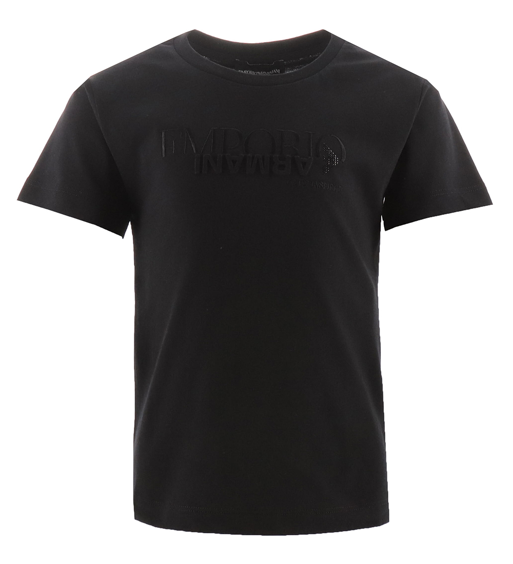 Emporio Armani T-Shirt - Schwarz m. Logo/Strassstein - Emporio Armani - 6 Jahre (116) - T-Shirts