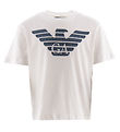 Emporio Armani T-shirt - Hvid m. Navy Emporio Armani T-shirt - Hvid m. Navy