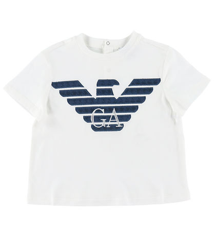 Emporio Armani T-shirt - Hvid/Navy m. Logo Emporio Armani T-shirt - Hvid/Navy m. Logo