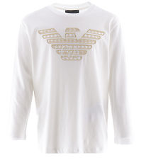 Emporio Armani Bluse - Hvid/Beige m. Logo Emporio Armani Bluse - Hvid/Beige m. Logo