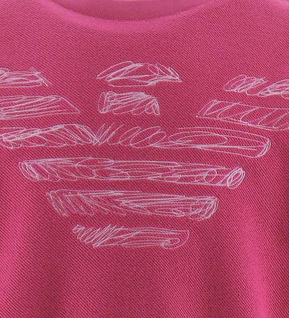 Emporio Armani Bluse - Fuchsia m. Logo Emporio Armani Bluse - Fuchsia m. Logo