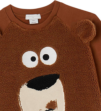 Stella McCartney Kids Sweatshirt - Brun m. Bjørn/Fleece Stella McCartney Kids Sweatshirt - Brun m. Bjørn/Fleece