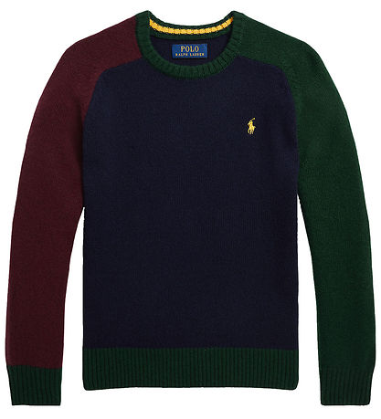 Polo Ralph Lauren Bluse - Strik - Navy/Army/Bordeaux Polo Ralph Lauren Bluse - Strik - Navy/Army/Bordeaux