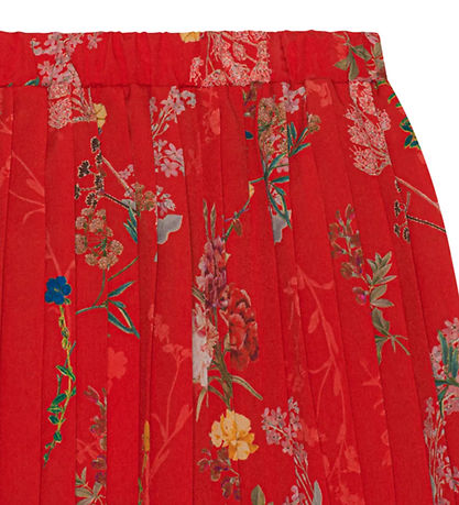 Christina Rohde Nederdel - Rød m. Blomster Christina Rohde Nederdel - Rød m. Blomster