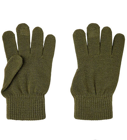 Name It Handsker - Noos - NknMagic - 3-pak - Olive Night/Grey Me Name It Handsker - Noos - NknMagic - 3-pak - Olive Night/Grey Me