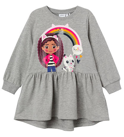 Name It Sweatkjole - NmfAmma Gabby - Grey Melange Name It Sweatkjole - NmfAmma Gabby - Grey Melange
